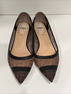 Fendi Colobri Pointed Toe Flats